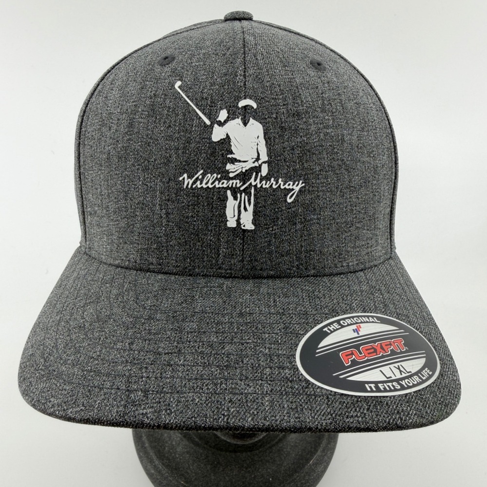William Murray Golf Flexfit Hat L/XL Charcoal Grey Heather Bill Murray Yupoong